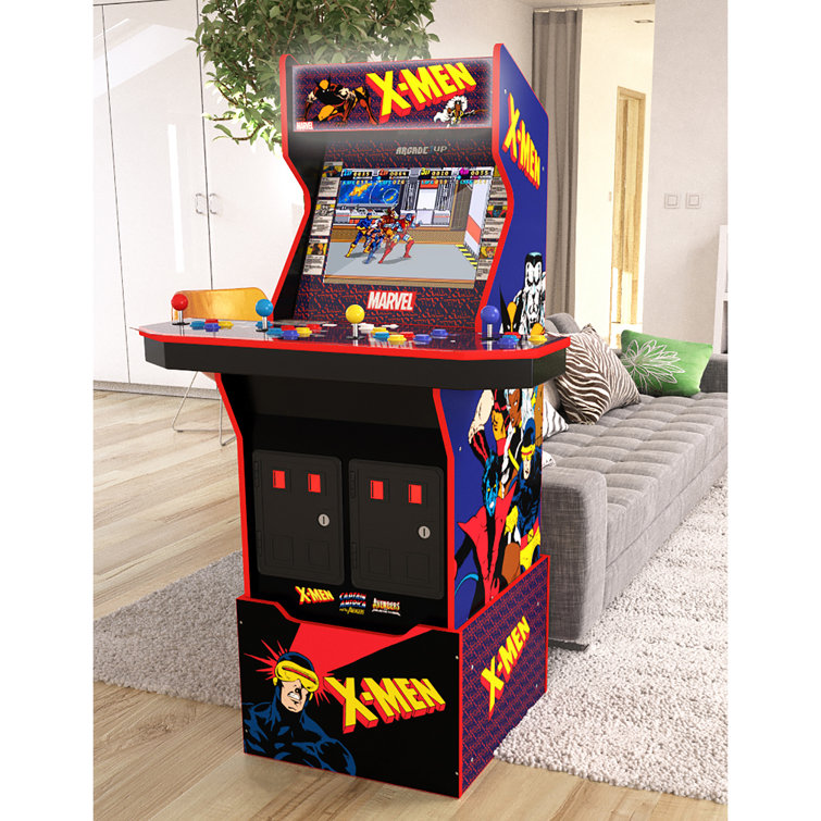 Arcade1Up X-Men 4-player Arcade with Riser, Exclusive Stool, and Light-Up  Marquee